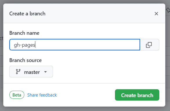 Create a branch